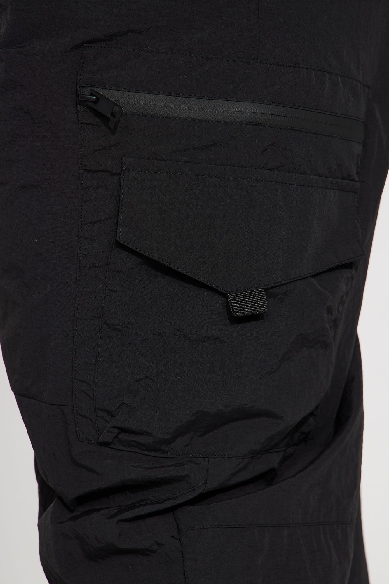 Echo Nylon Straight Cargo Pants - Black