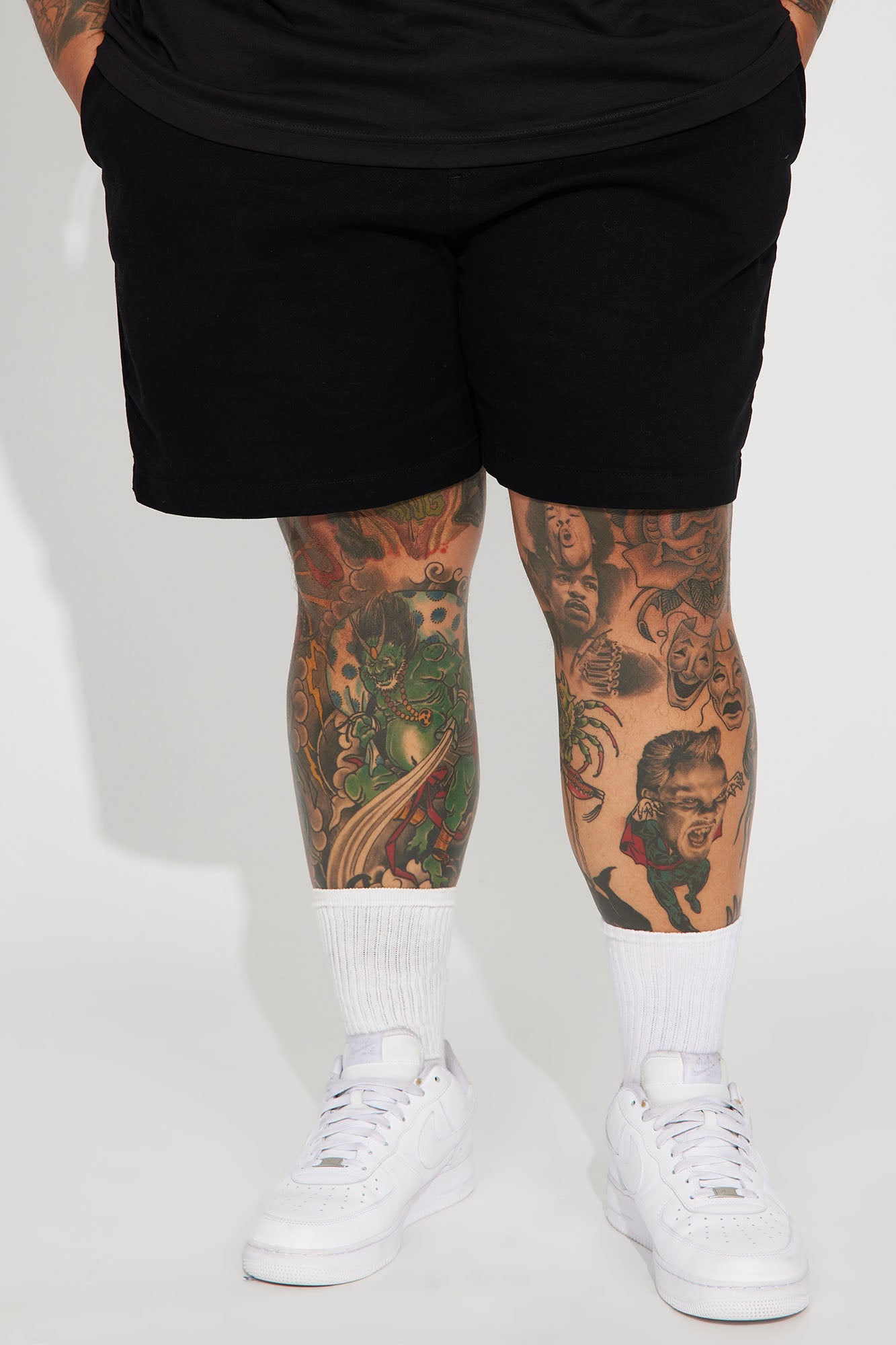 Twill Volley Shorts - Black