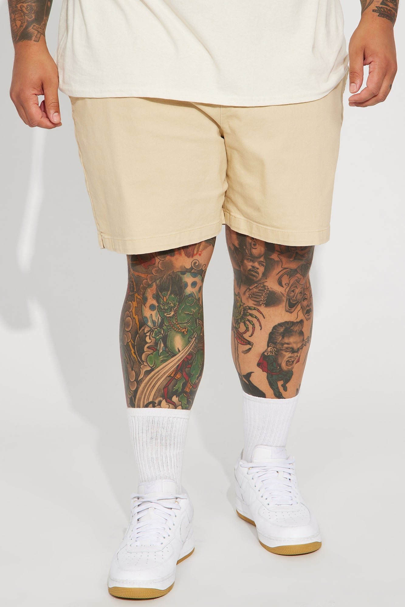 Twill Volley Shorts - Khaki