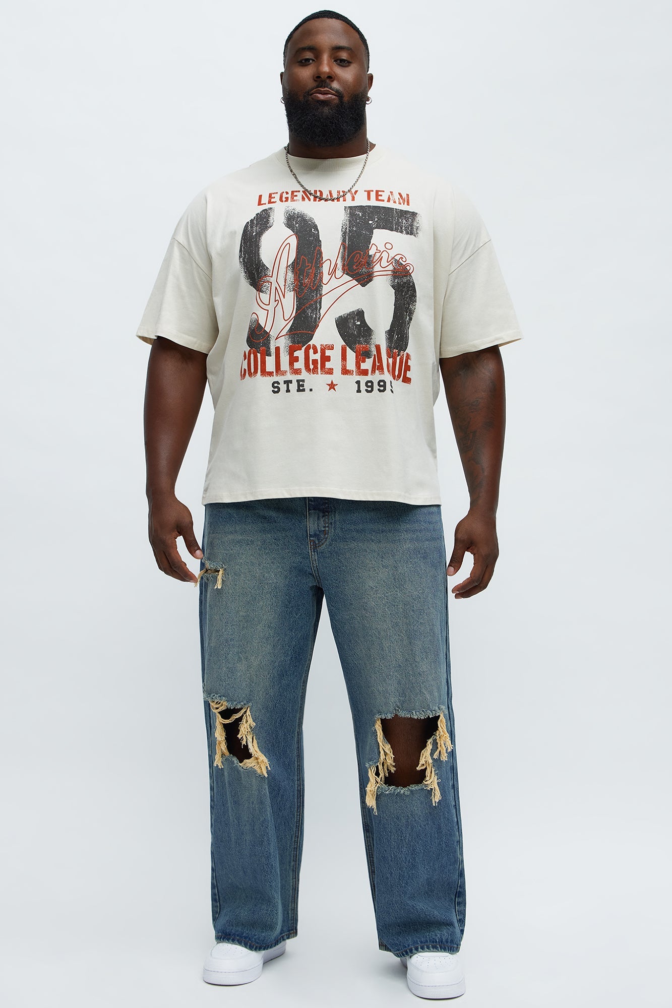 Legendary Team 95 Oversized Short Sleeve Tee - Off White