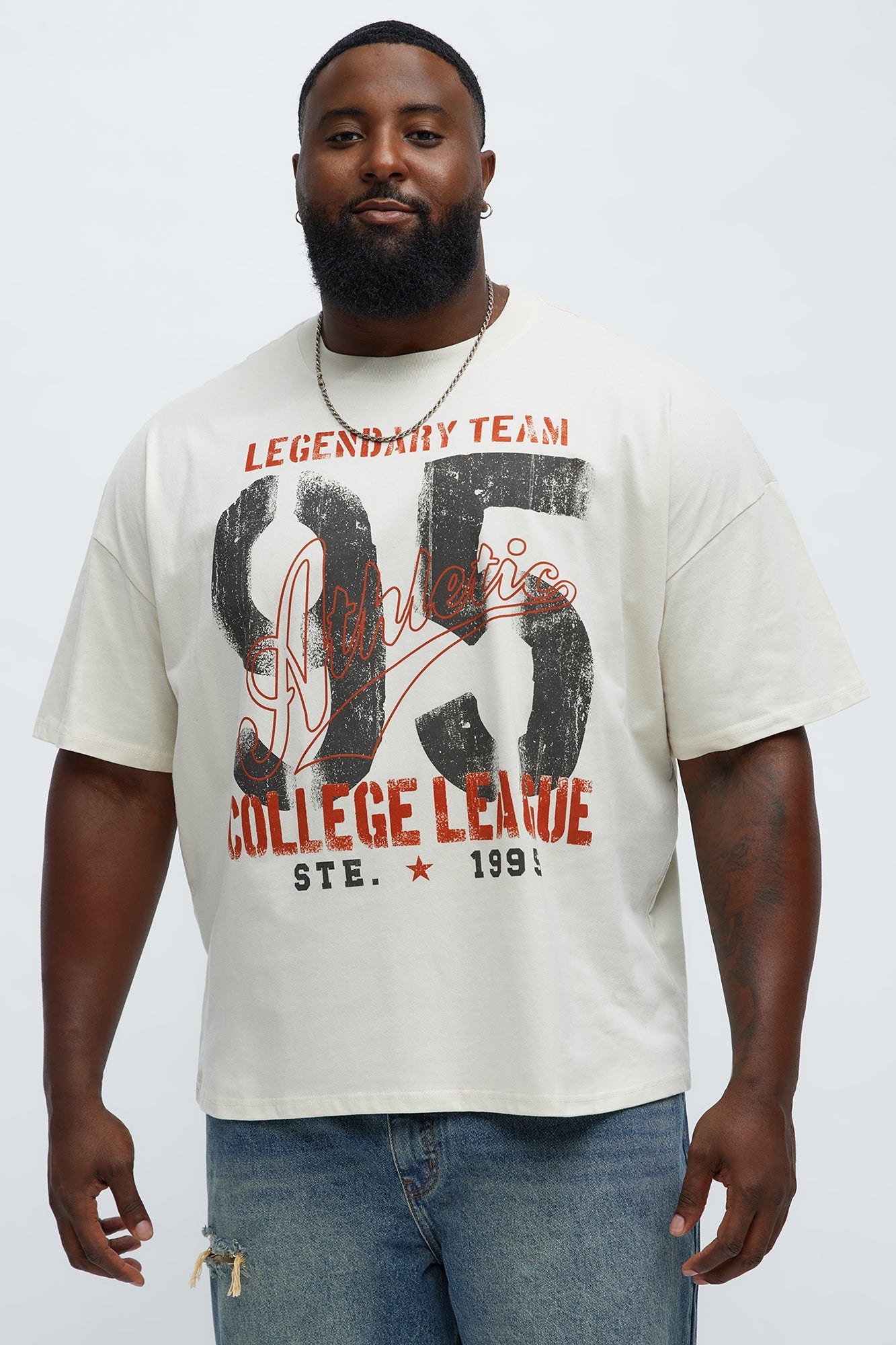 Legendary Team 95 Oversized Short Sleeve Tee - Off White