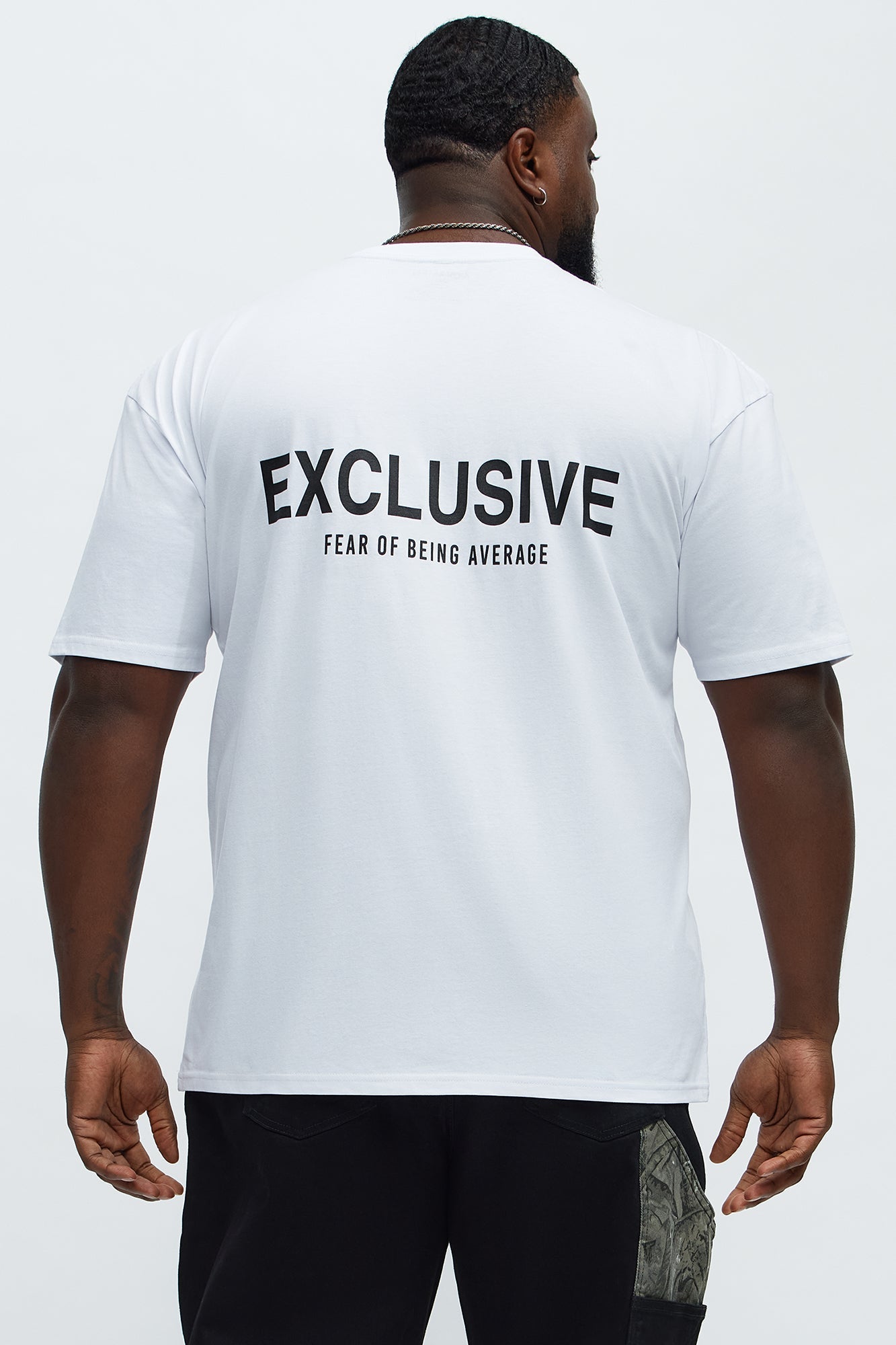 Exclusive Fear Of Being Average Short Sleeve Tee - White