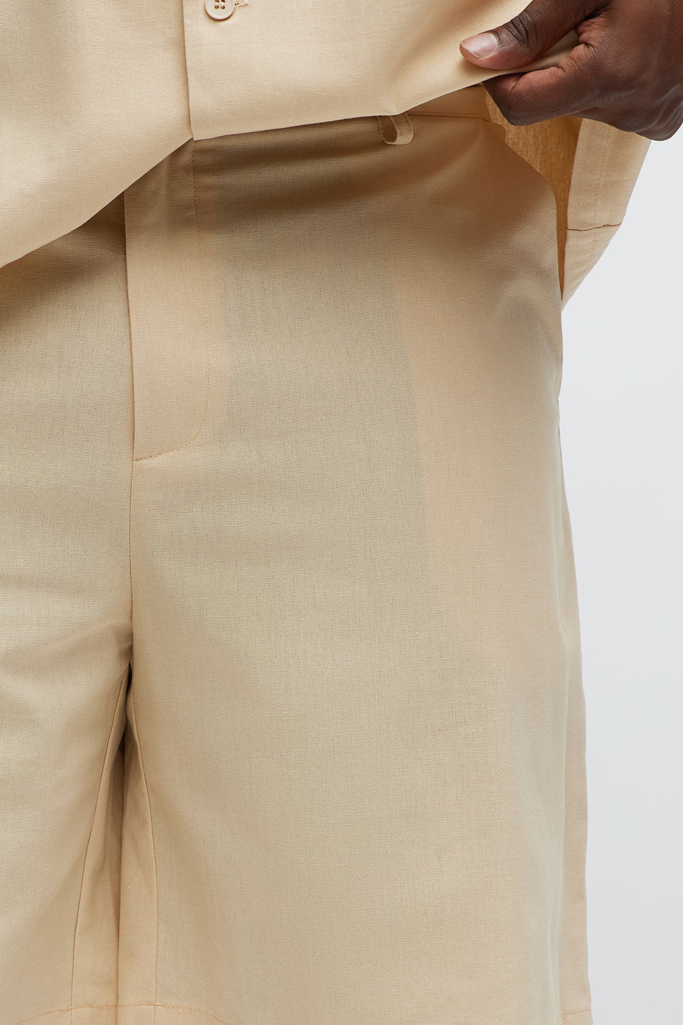 Chai Linen Like Relaxed Shorts - Oatmeal