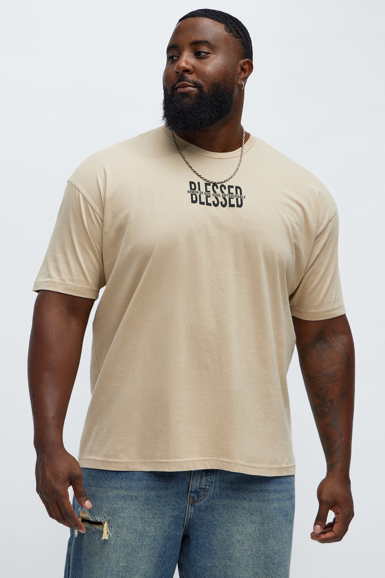 Blessed Armor Of God Short Sleeve Tee - Tan