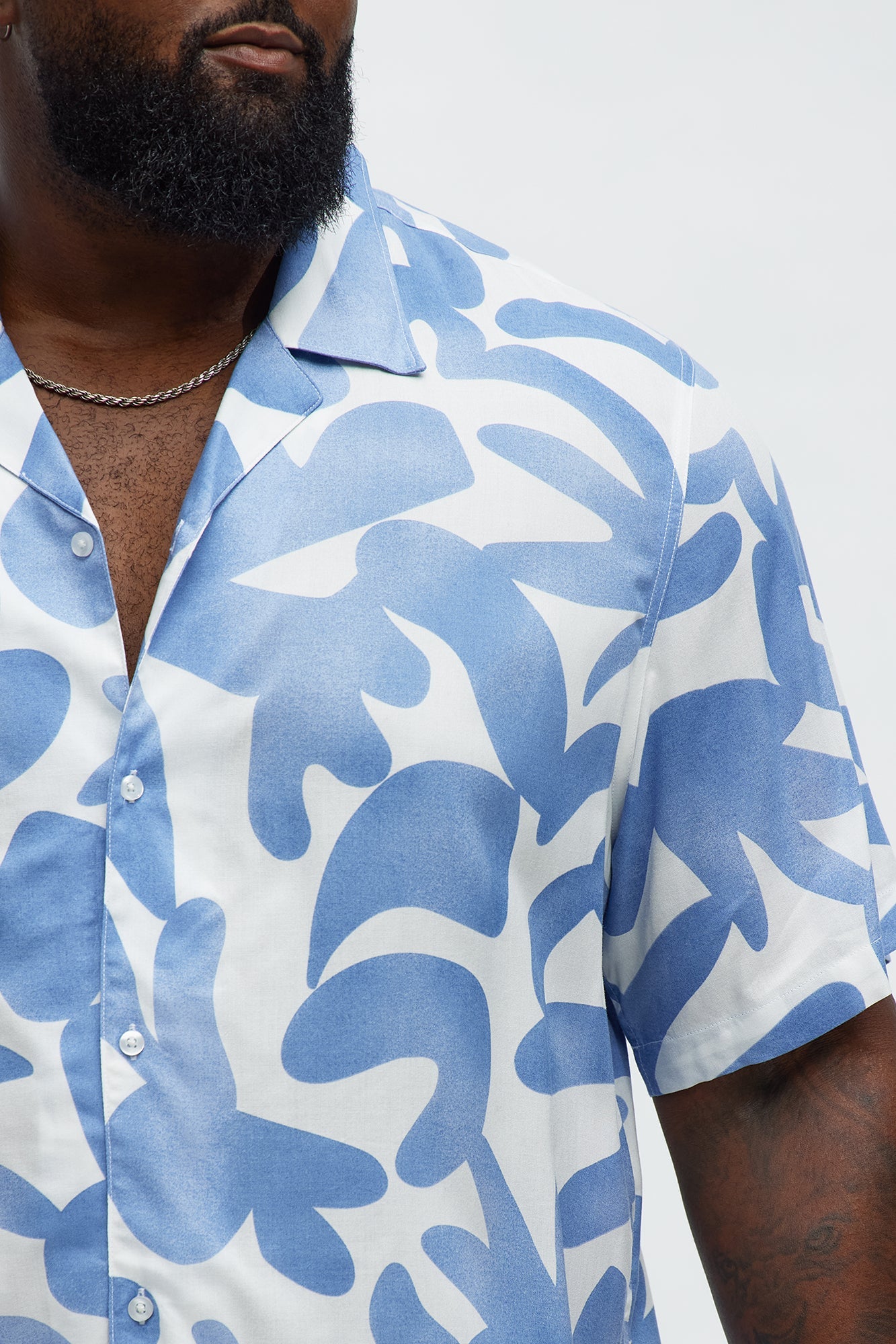 Bold Metric Cuban Shirt - White/combo