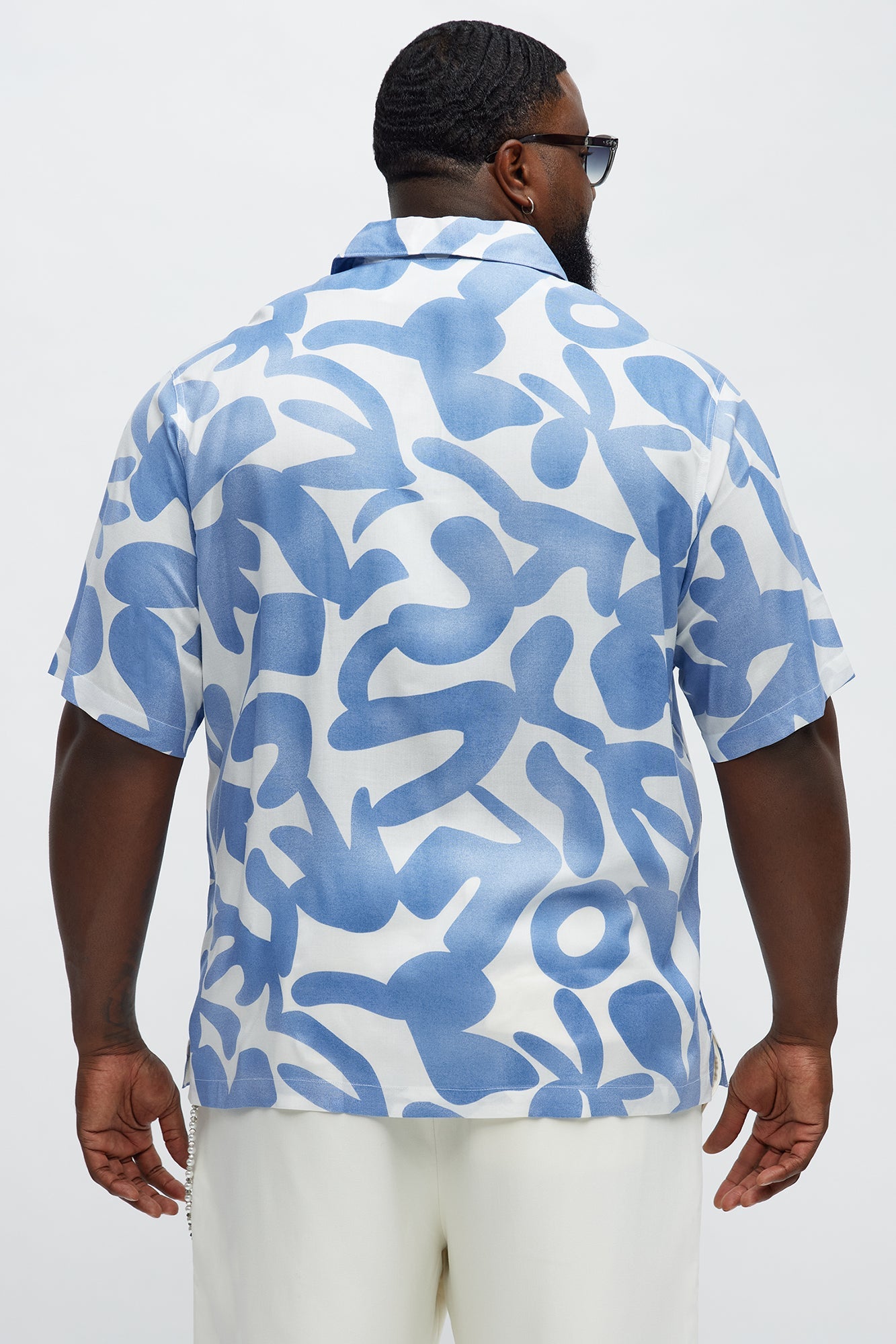 Bold Metric Cuban Shirt - White/combo