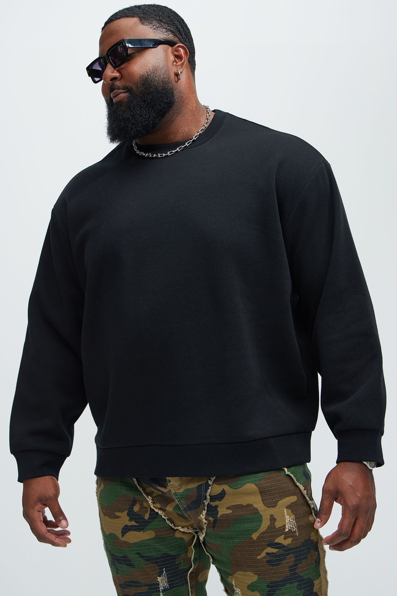 Tyson Crew Neck Sweatshirt - Black