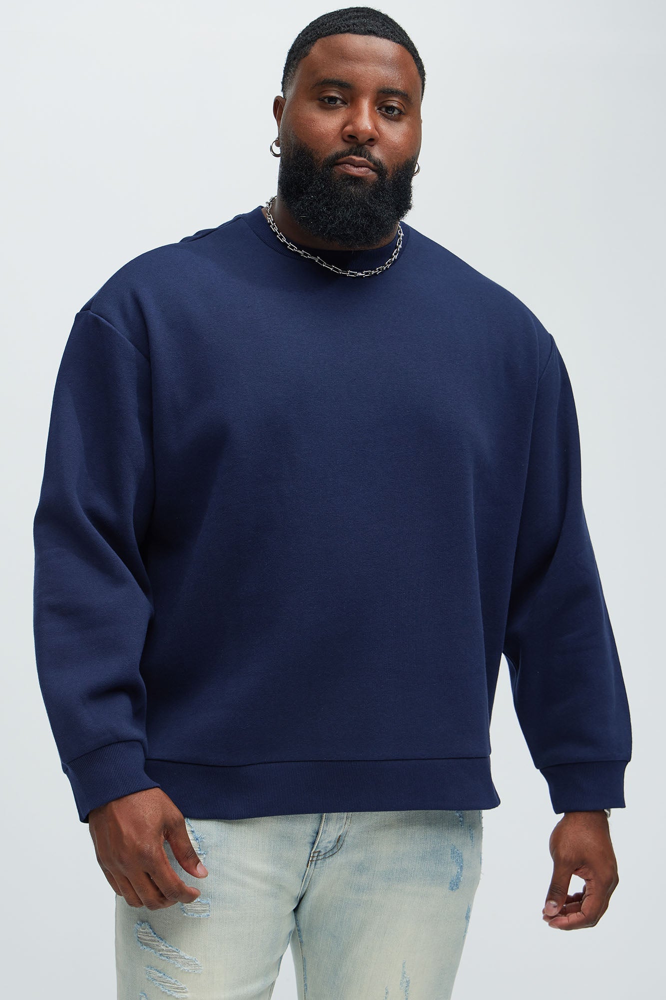Tyson Crew Neck Sweatshirt - Navy