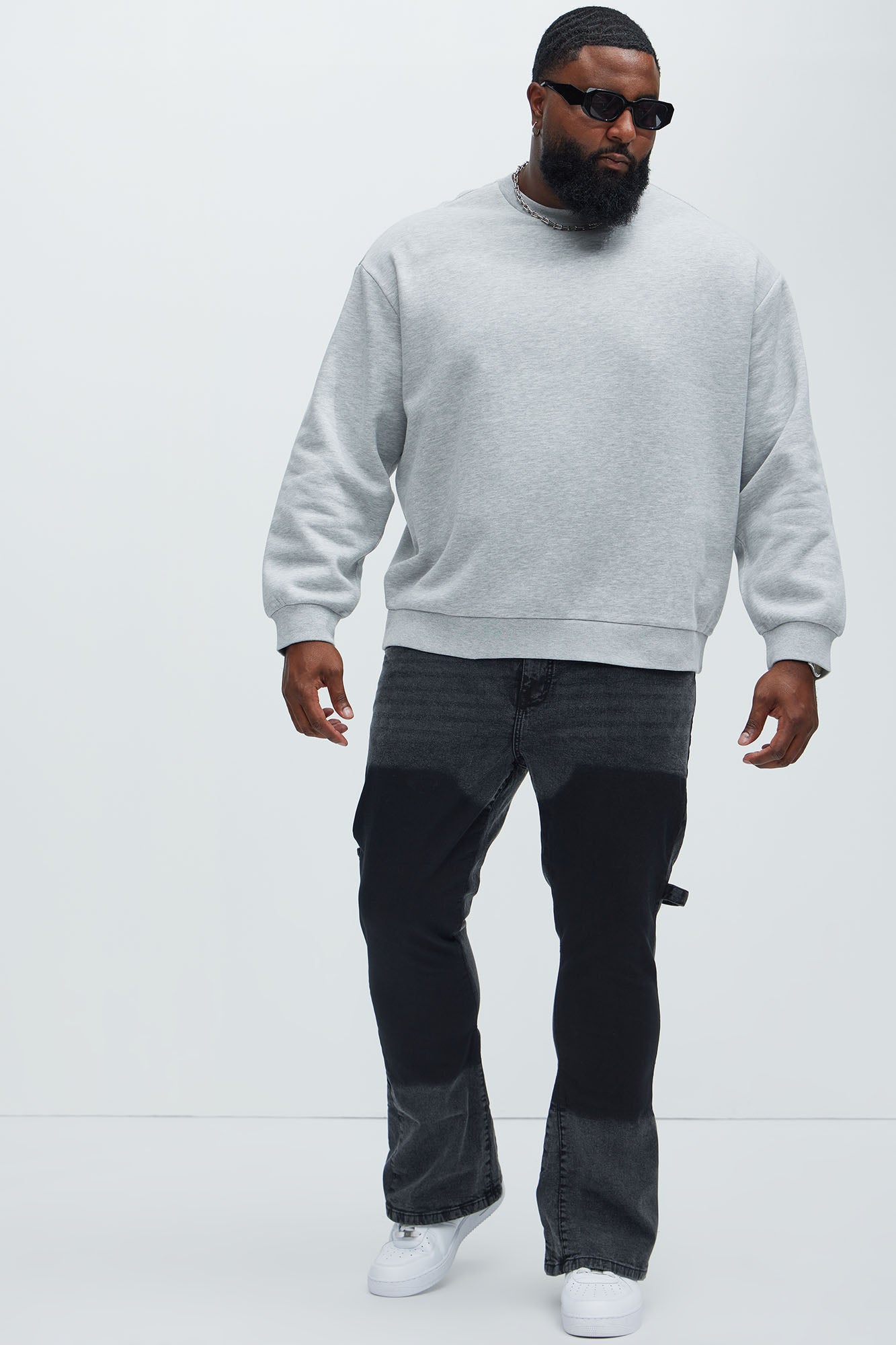 Tyson Crew Neck Sweatshirt - Heather Grey