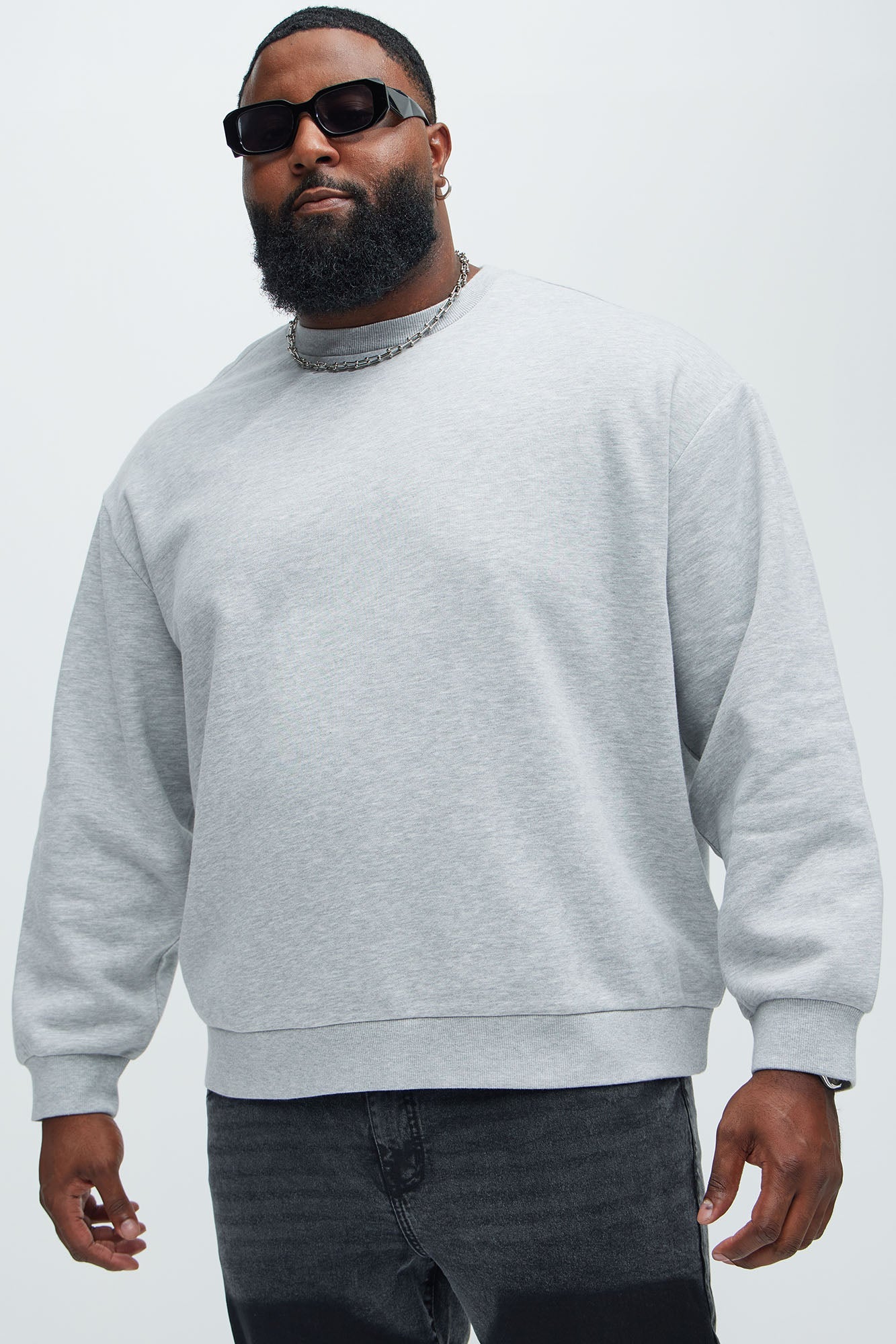 Tyson Crew Neck Sweatshirt - Heather Grey