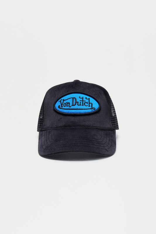 Von Dutch Velvet Trucker Hat - Black/combo