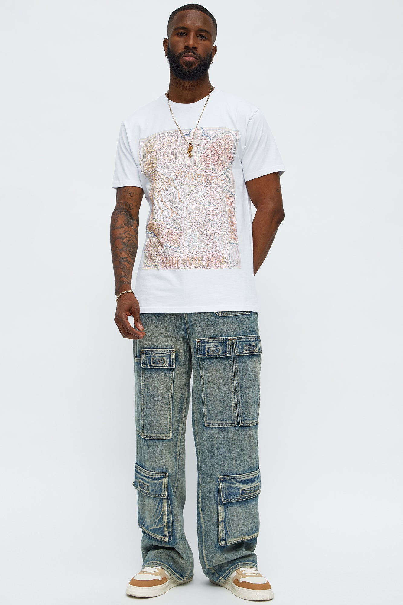 Straight We Got Choices Convertible Cargo Jeans - Light Wash