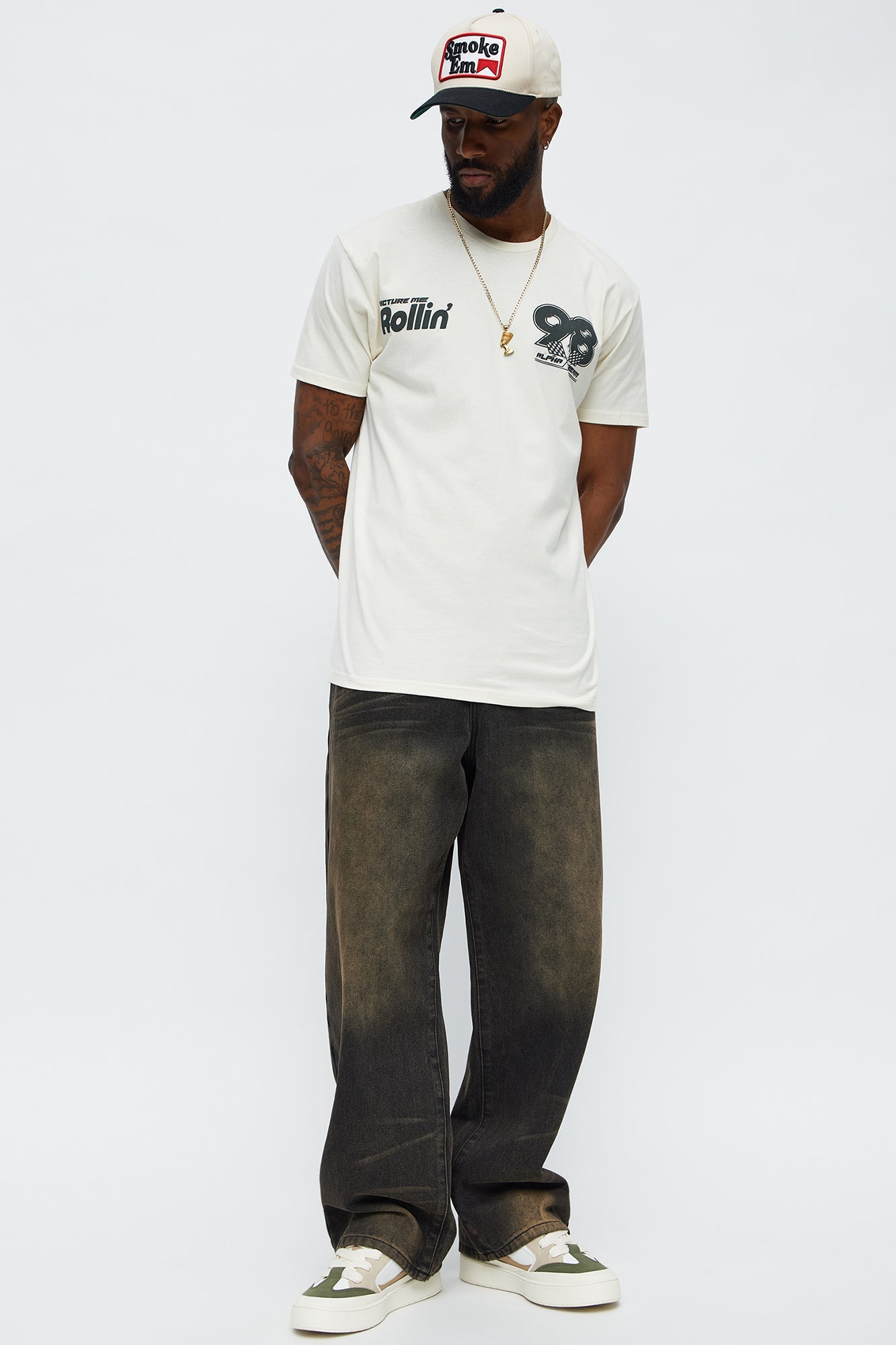 Rollin Racing 98 Short Sleeve Tee - Off White