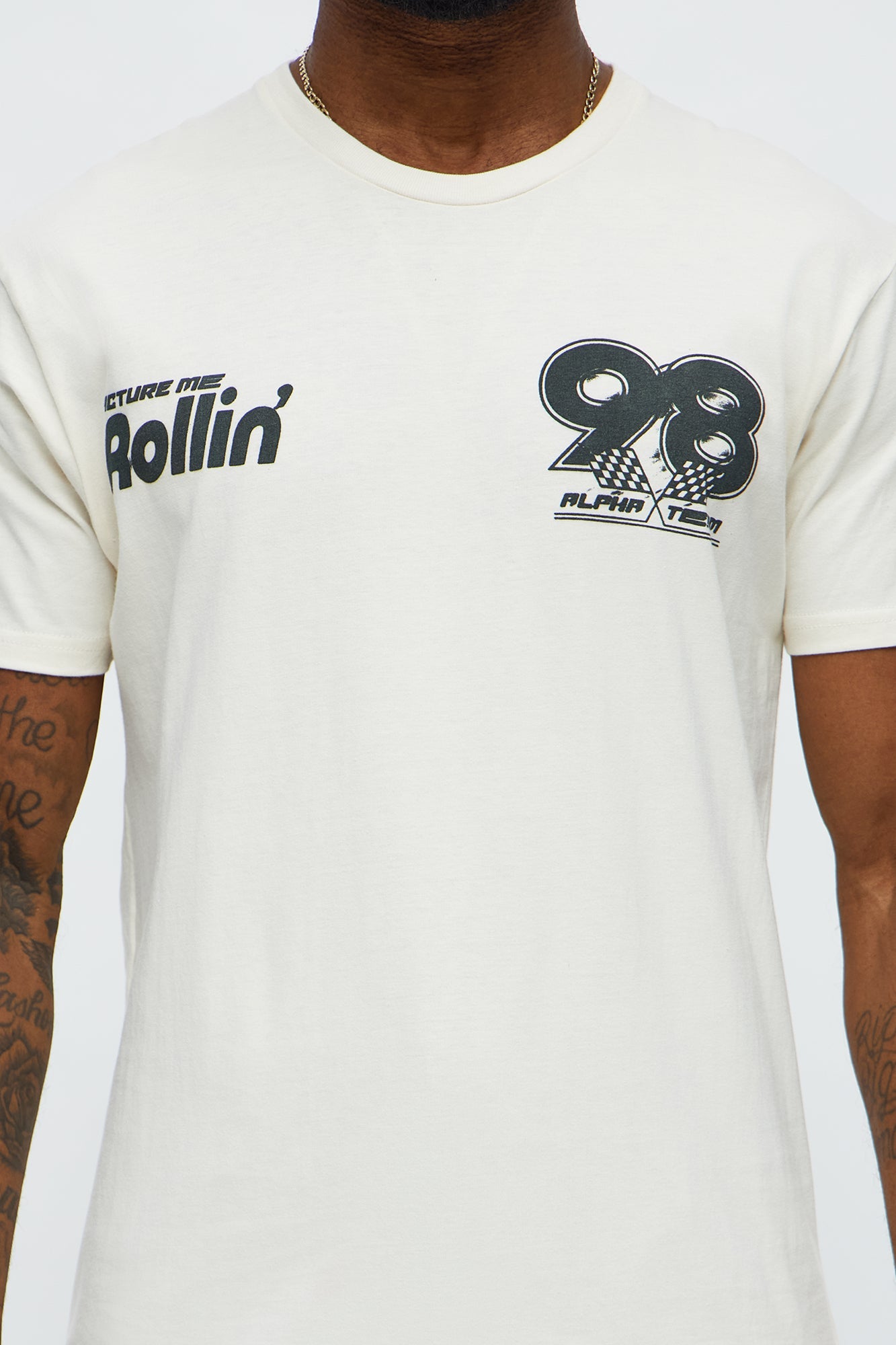 Rollin Racing 98 Short Sleeve Tee - Off White