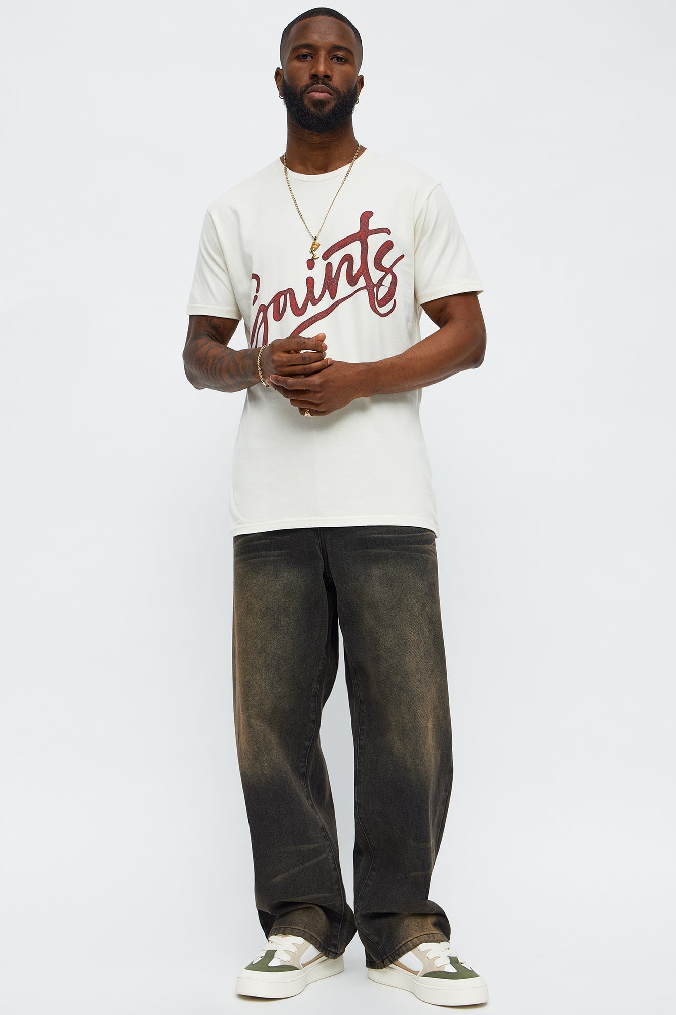 Saints Right Short Sleeve Tee - Off White