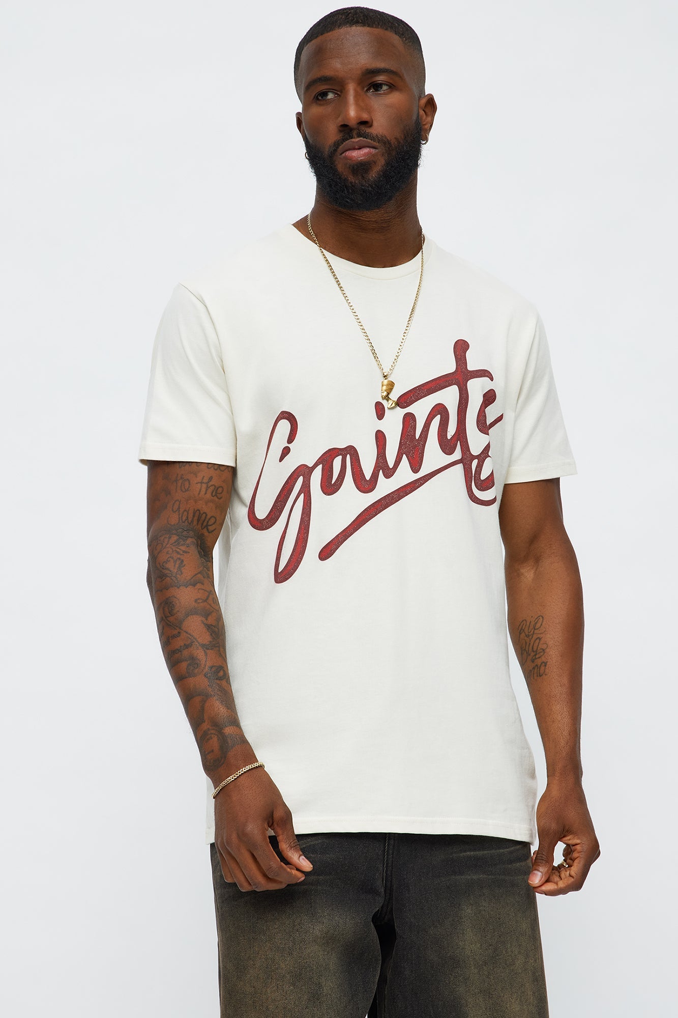 Saints Right Short Sleeve Tee - Off White