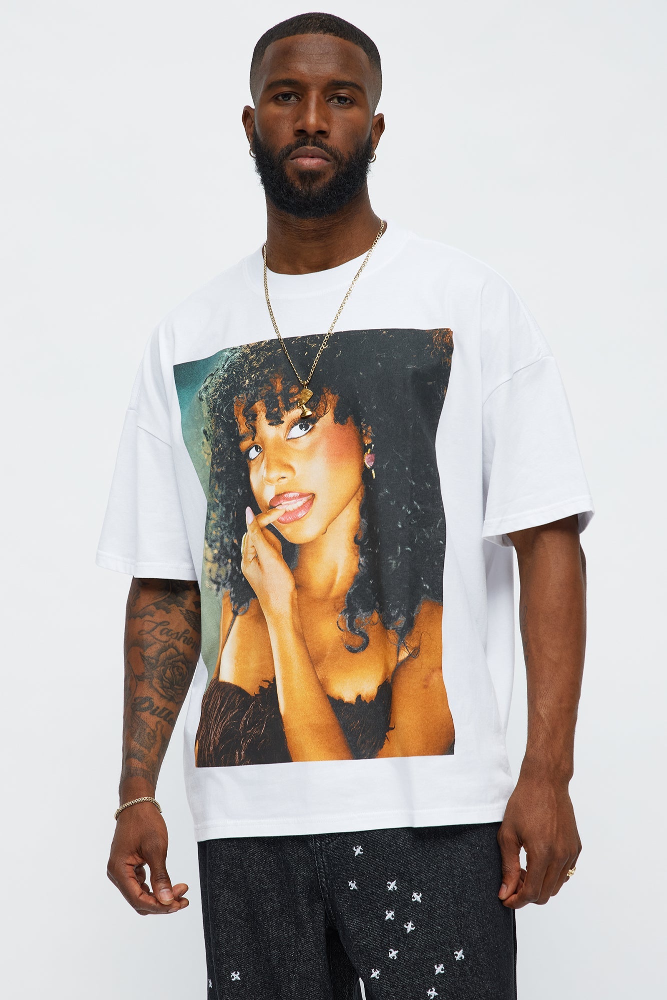 Tyla Truth Or Dare Oversized Short Sleeve Tee - White