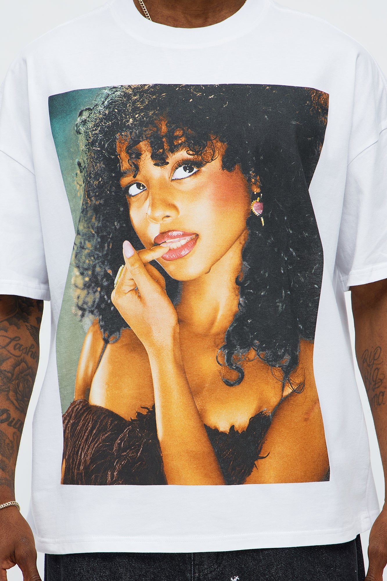 Tyla Truth Or Dare Oversized Short Sleeve Tee - White