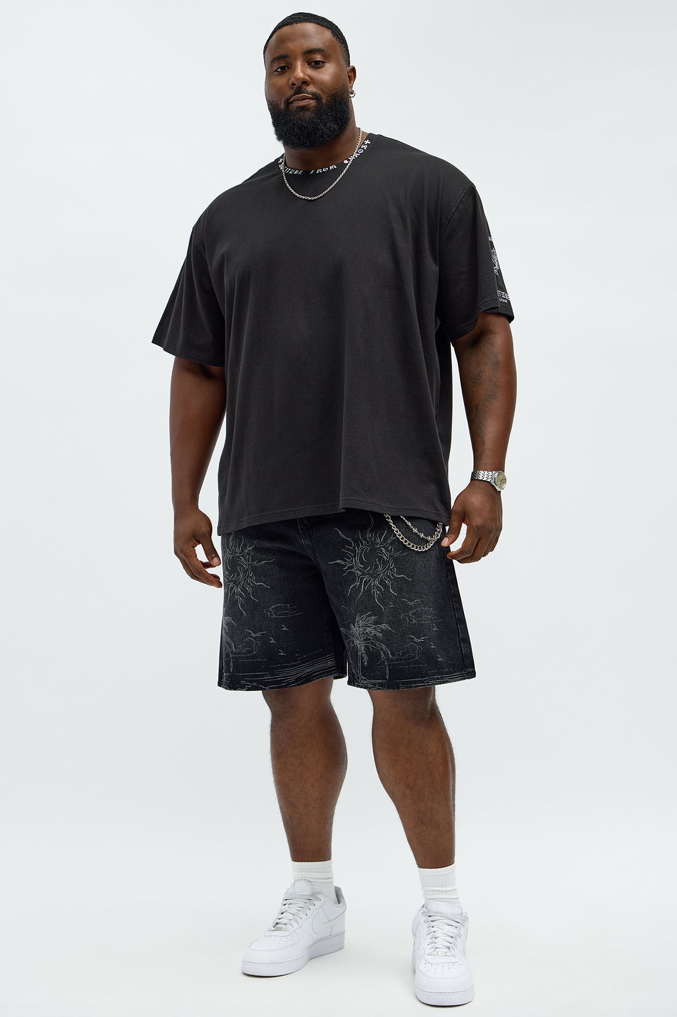 Short Sleeve Solitude From Chaos Tee - Black