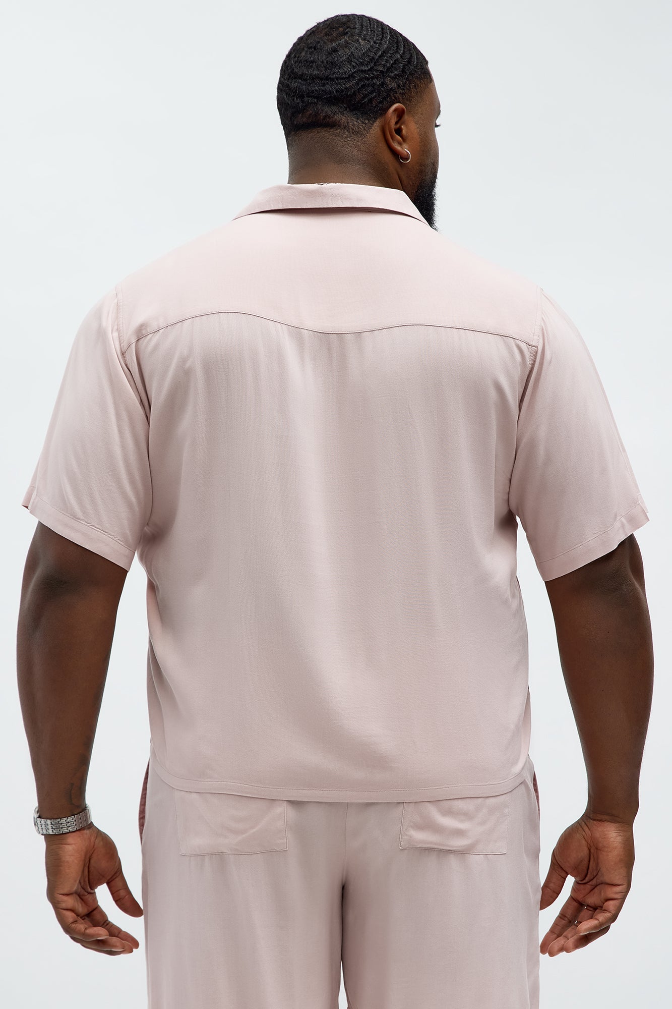 Paradise Set Short Sleeve Button Up Shirt - Pink
