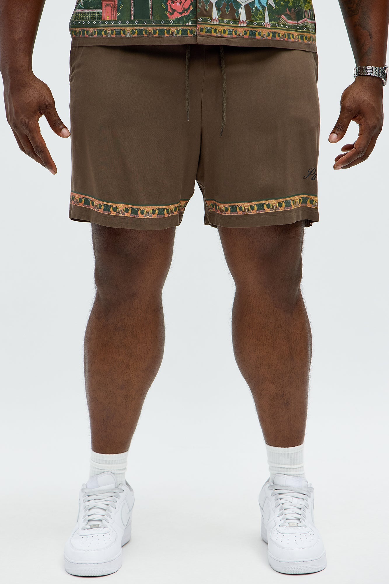Paradise Set Relaxed Drawstring Short - Brown