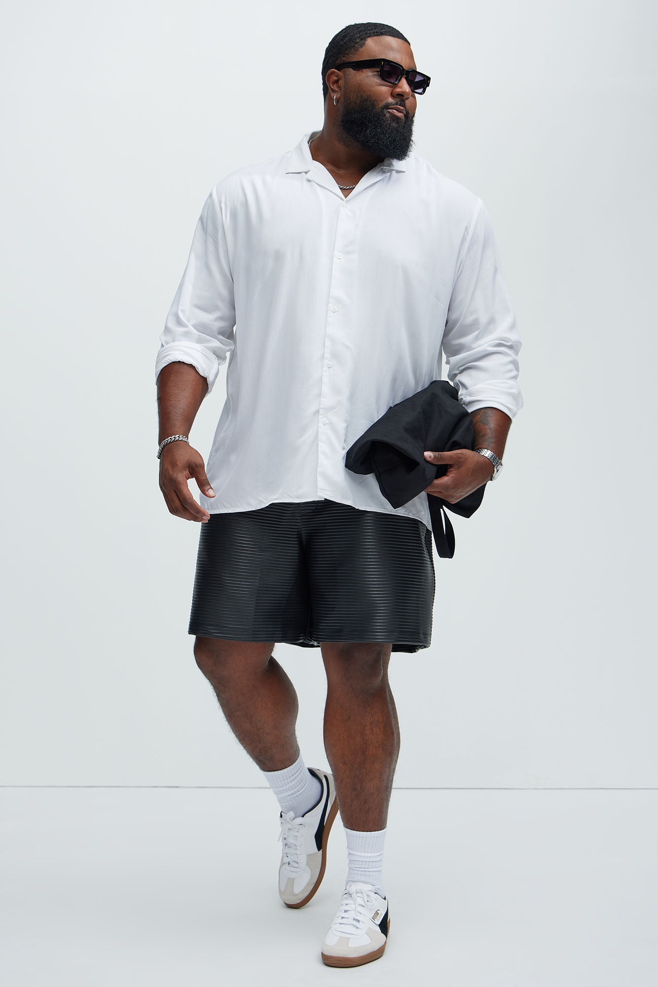 Dawson Relaxed Long Sleeve Button Up Shirt - White