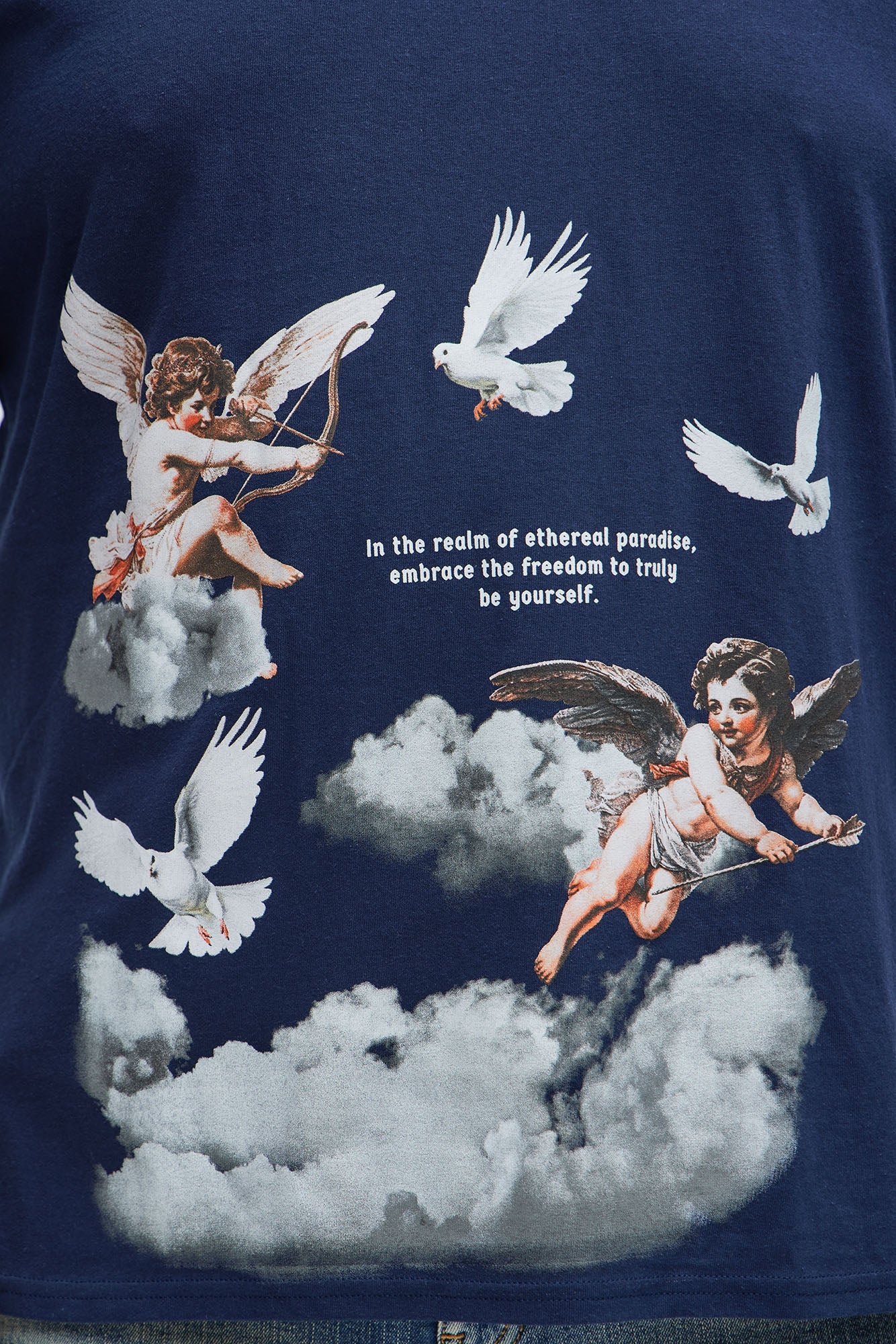 Angels In The Sky Short Sleeve Tee - Navy