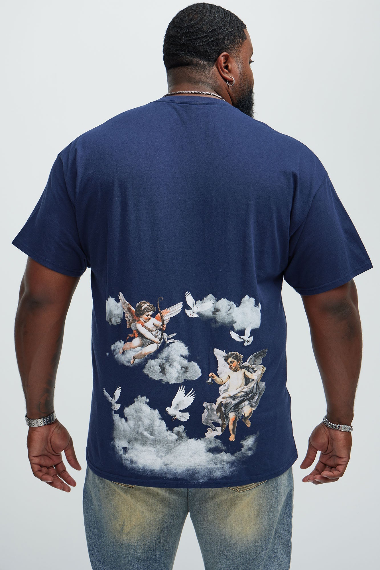 Angels In The Sky Short Sleeve Tee - Navy