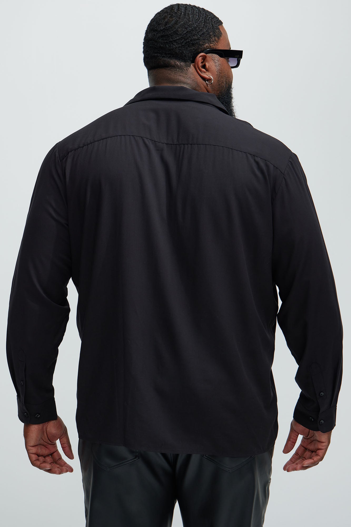 Dawson Relaxed Long Sleeve Button Up Shirt - Black