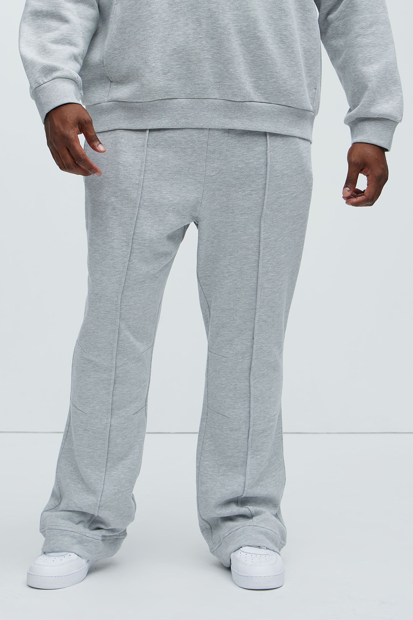 Ian Skinny Flare Sweatpants - Heather Grey