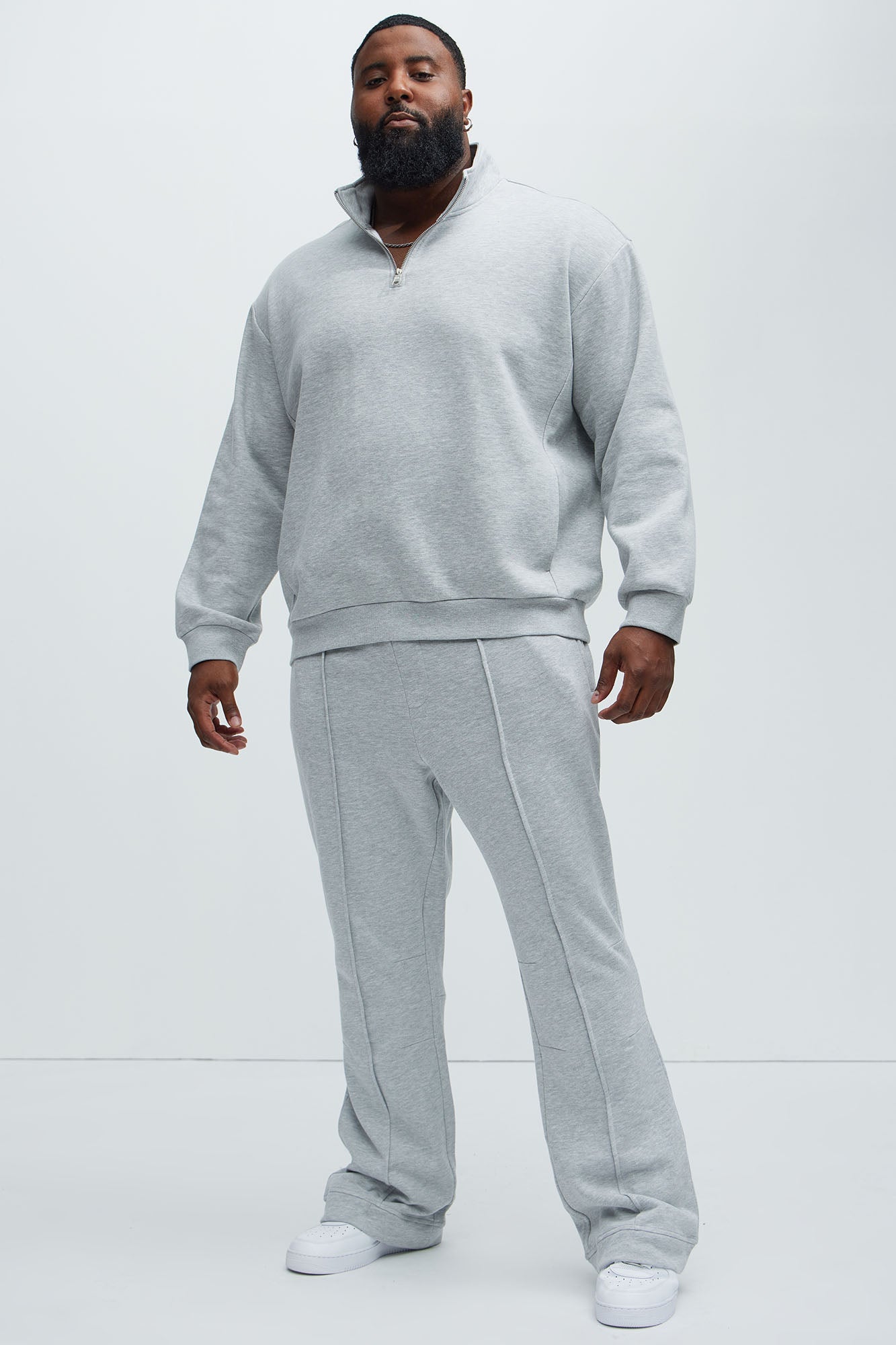 Ian Skinny Flare Sweatpants - Heather Grey