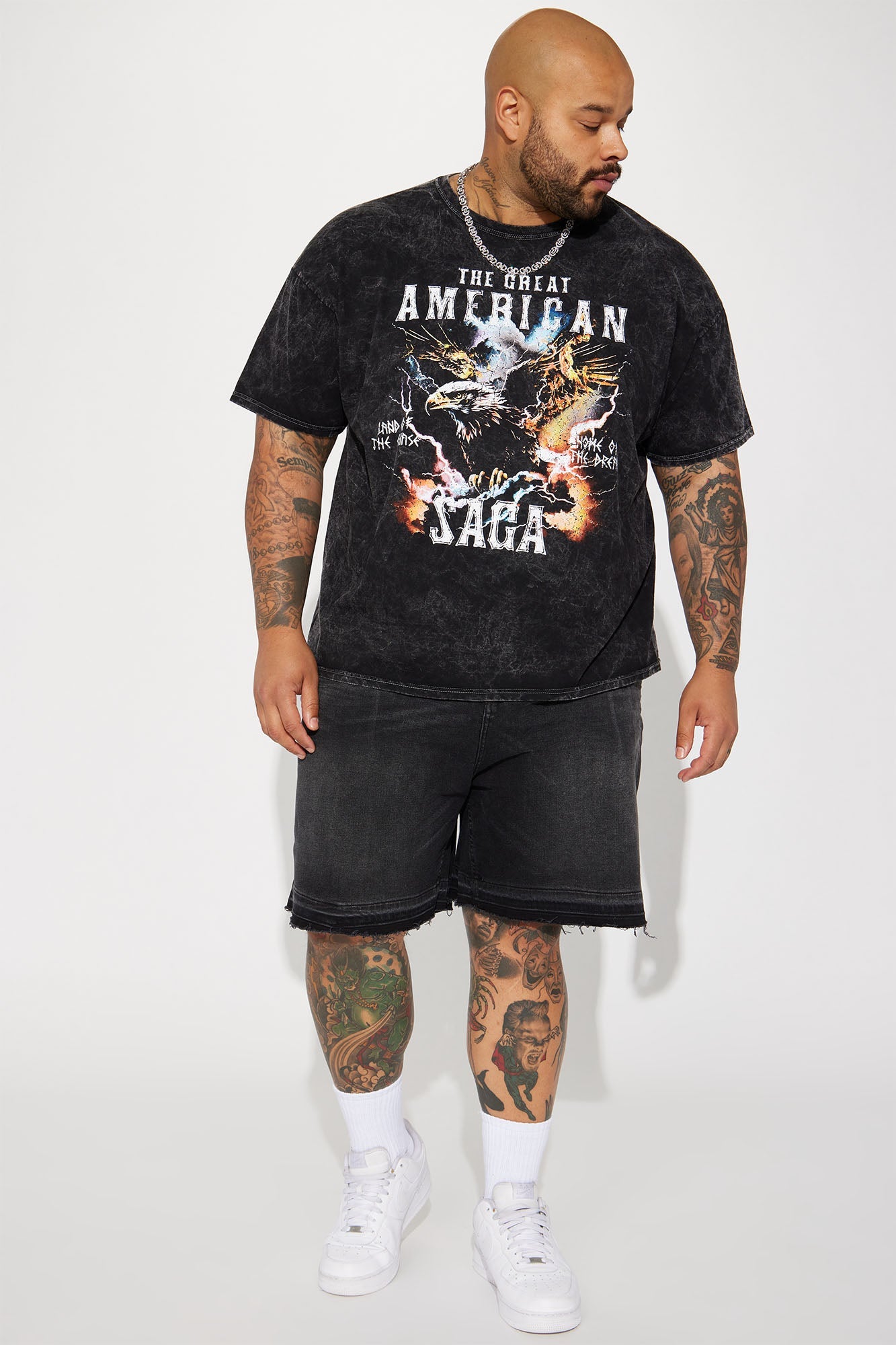 My Idea Relaxed Denim Shorts - Black Wash