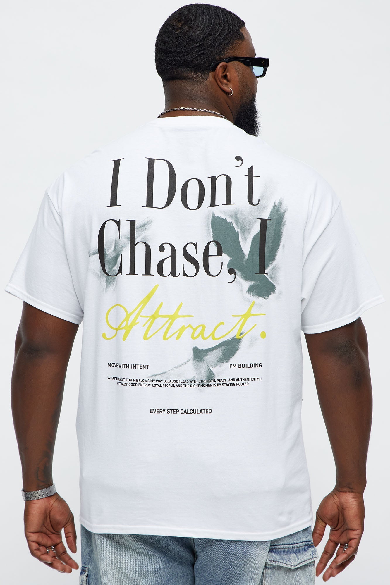 I Attract Oversized Short Sleeve Tee - White