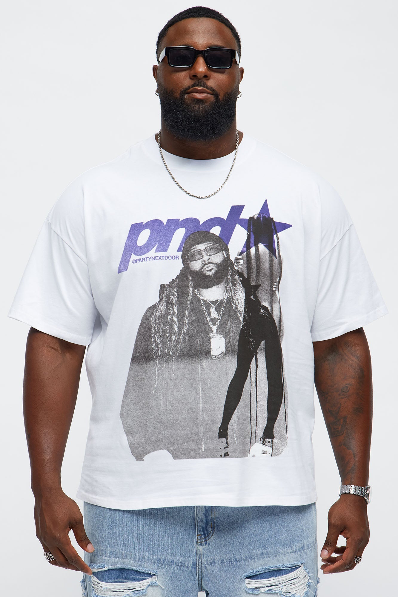 Party Next Door Break From Toronto Oversized Short Sleeve Tee - White