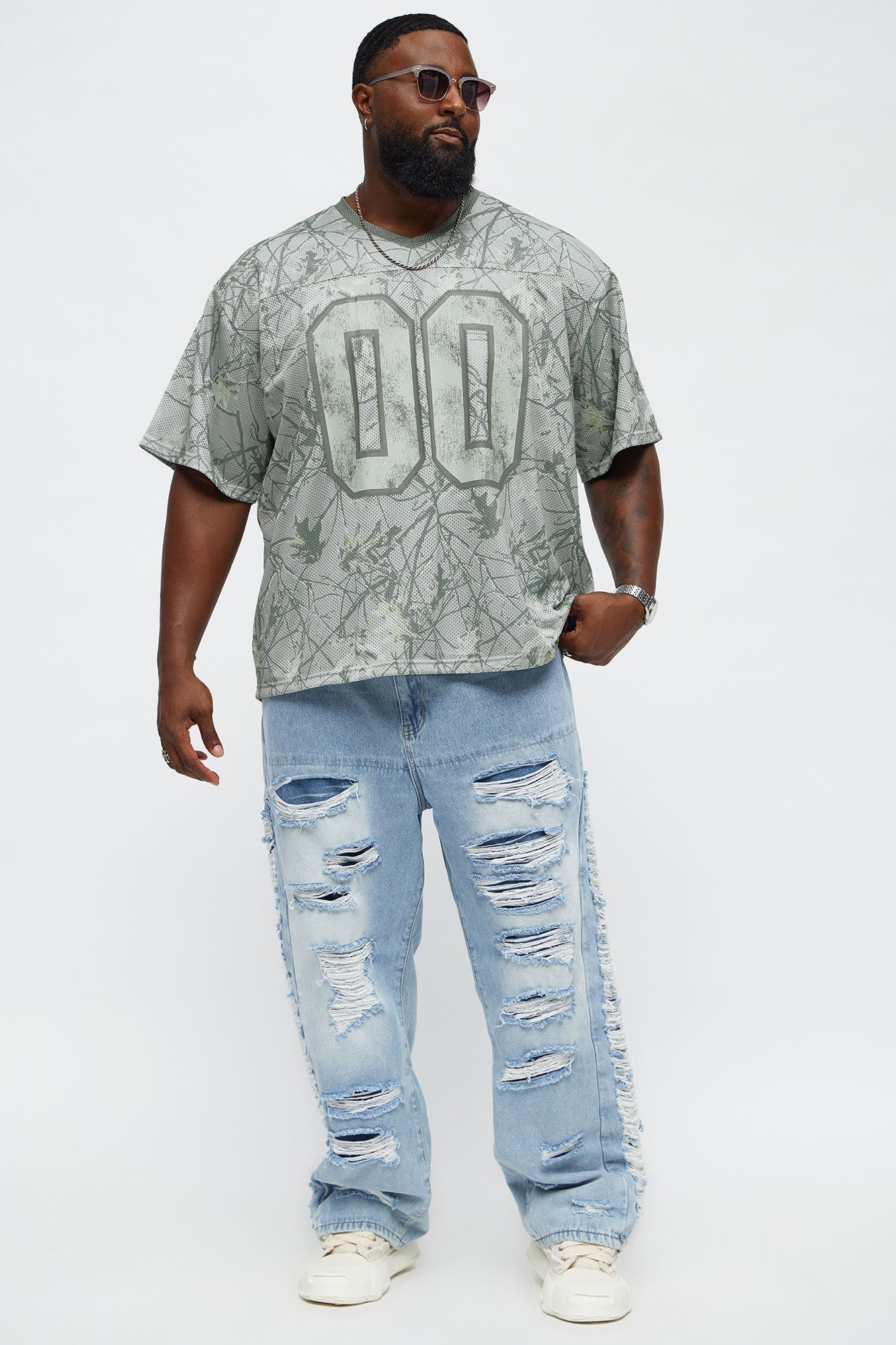 Short Sleeve Camo Jersey - Grey