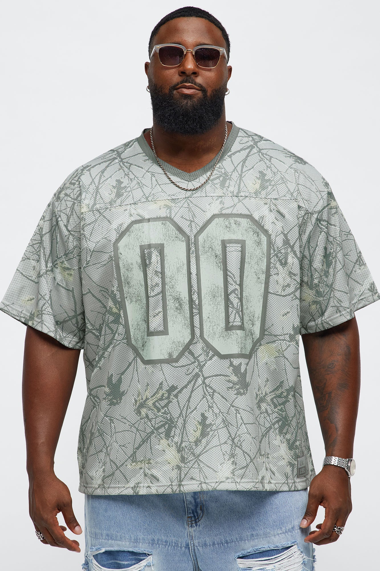Short Sleeve Camo Jersey - Grey