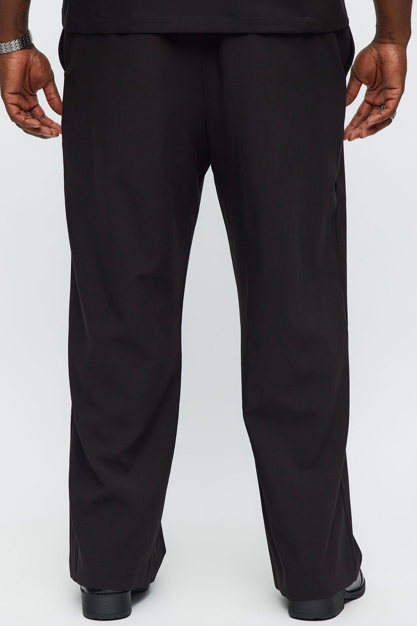 Ronan High Waisted Pleated Trousers - Black