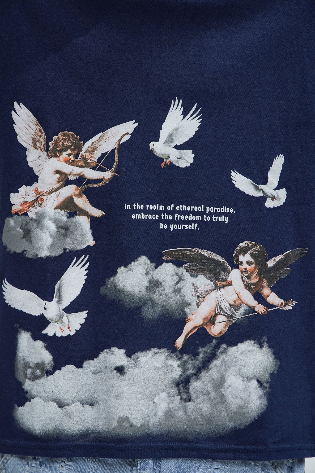 Angels In The Sky Short Sleeve Tee - Navy