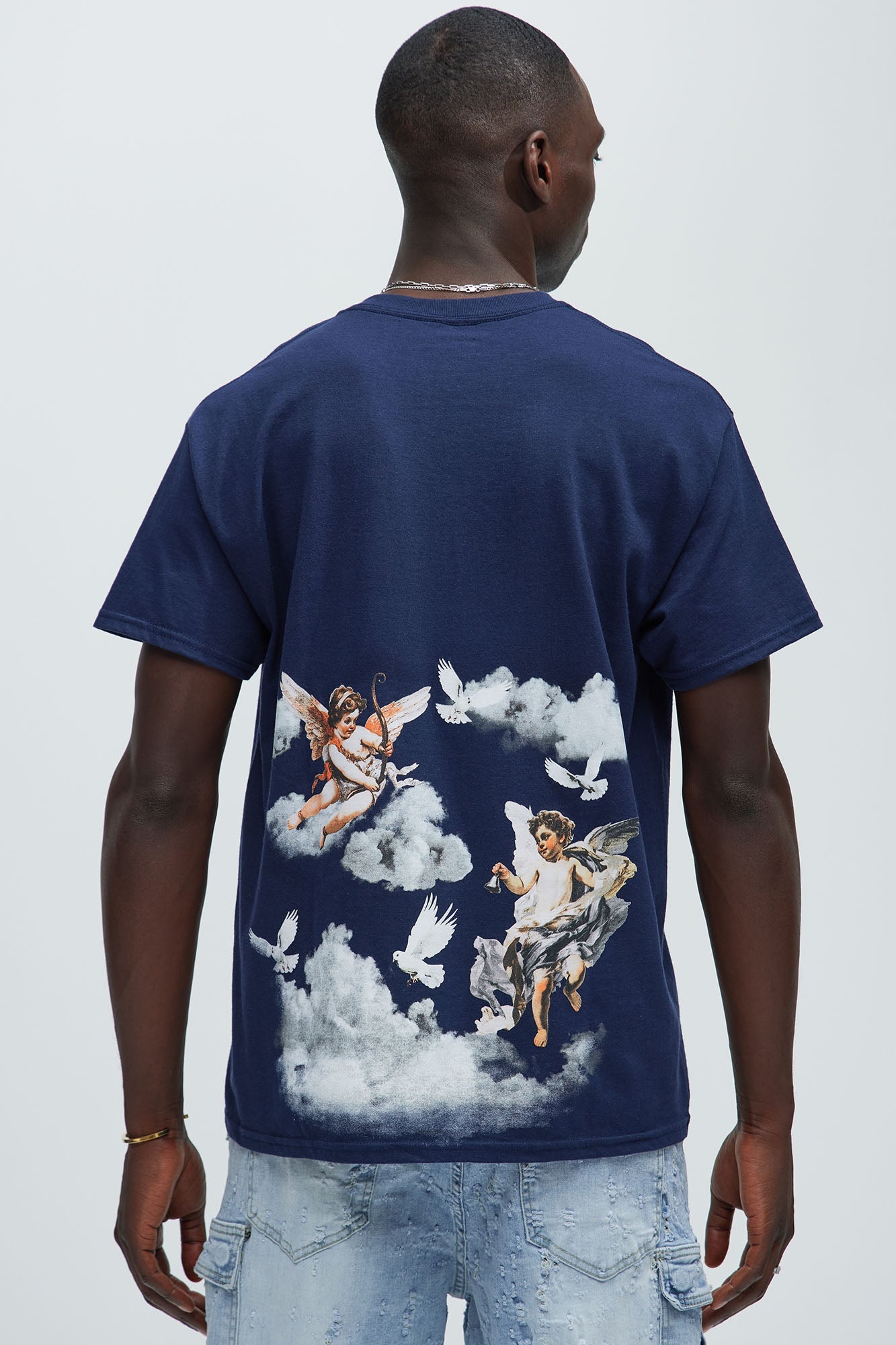 Angels In The Sky Short Sleeve Tee - Navy