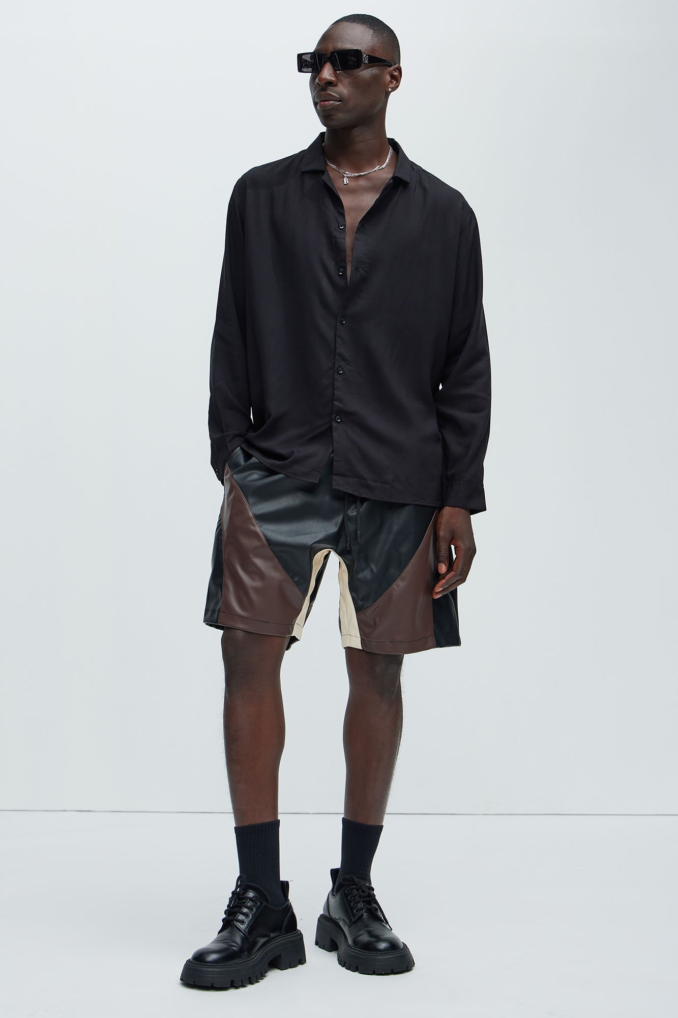 Dawson Relaxed Long Sleeve Button Up Shirt - Black