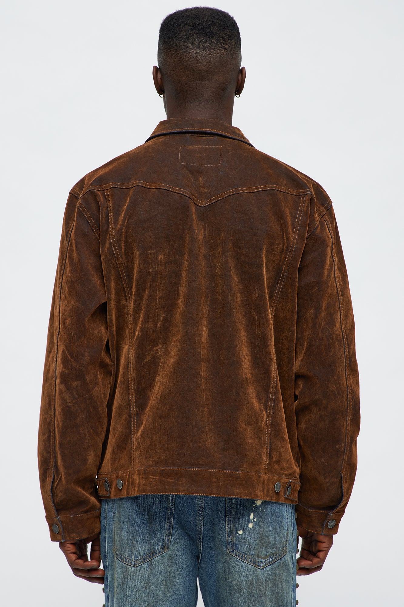 What The Flock Trucker Jacket - Brown