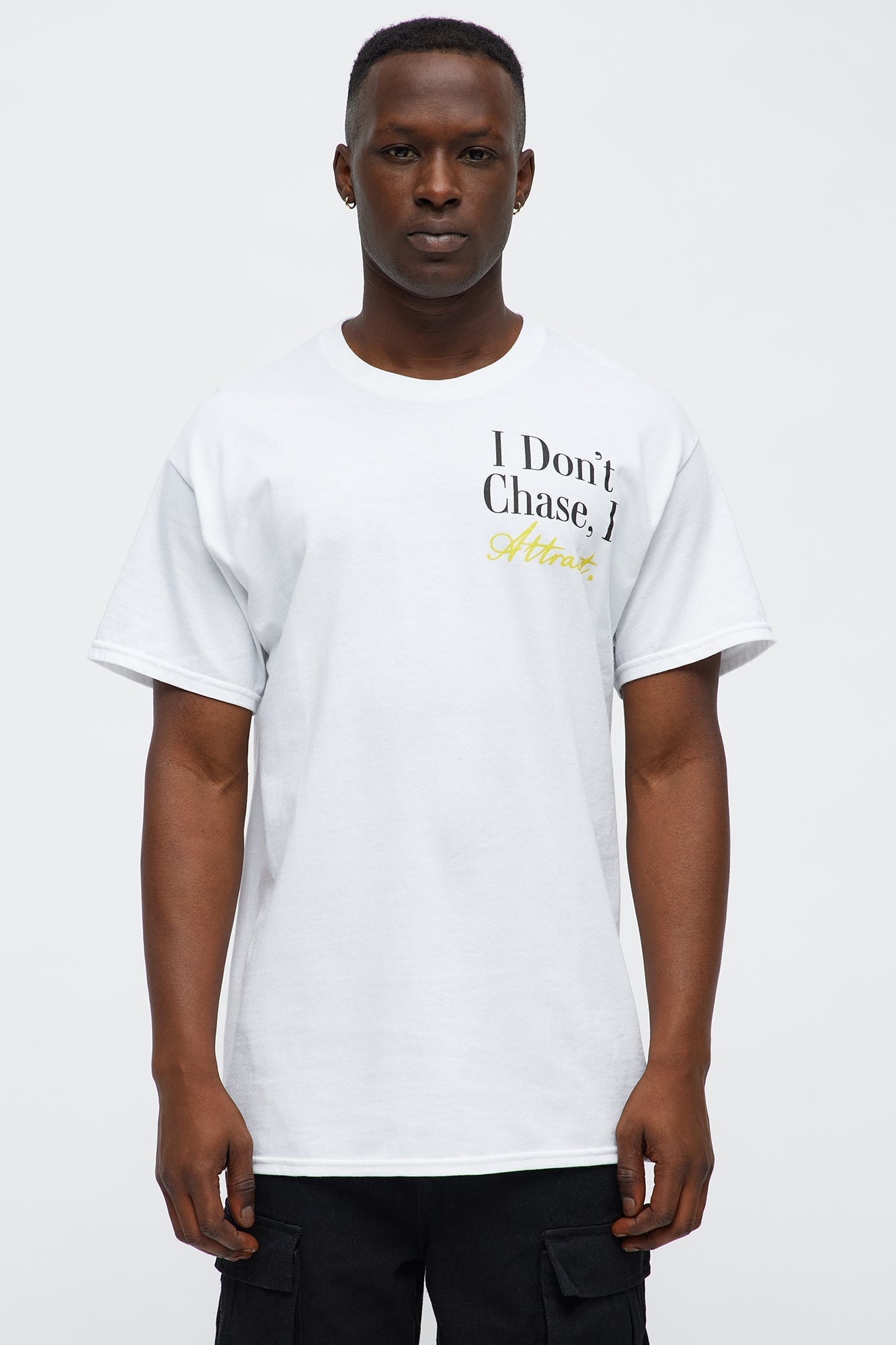 I Attract Oversized Short Sleeve Tee - White