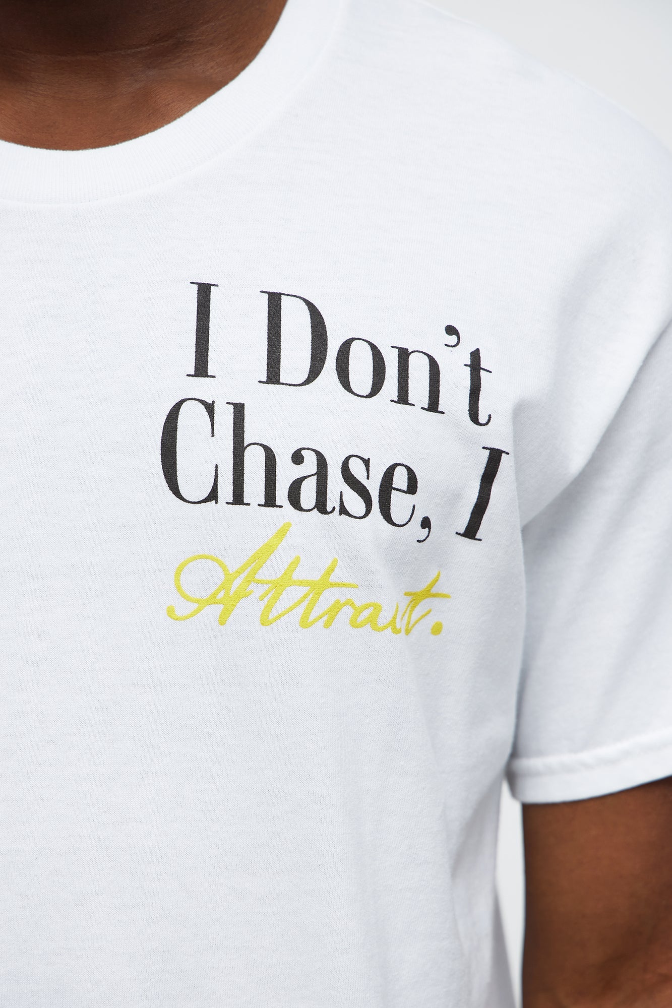 I Attract Oversized Short Sleeve Tee - White