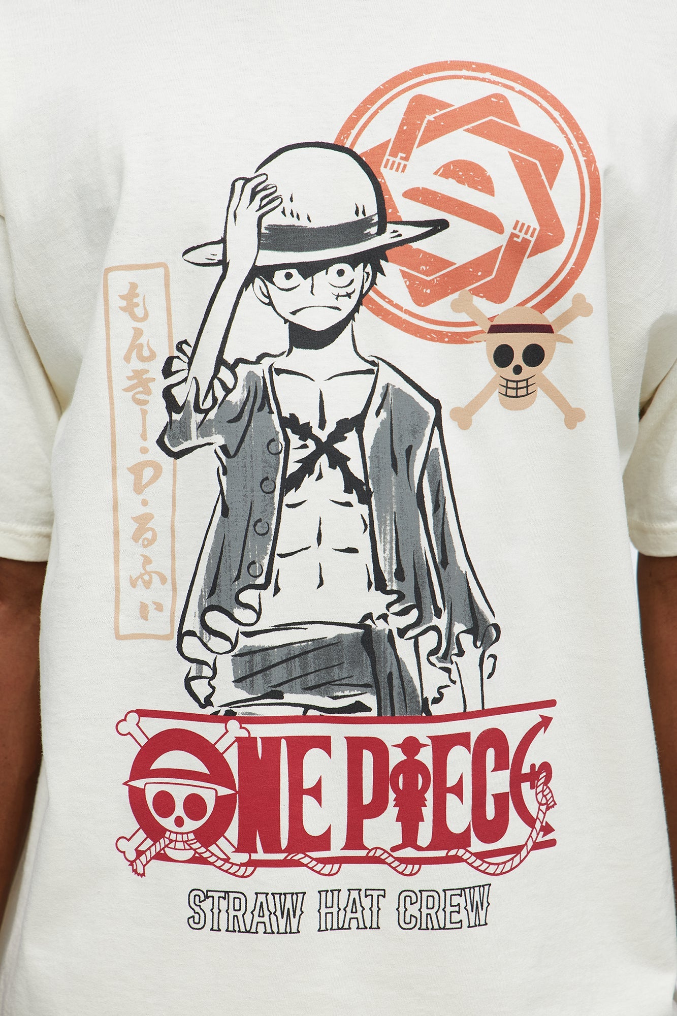 One Piece Monkey D. Luffy Short Sleeve Tee - Natural
