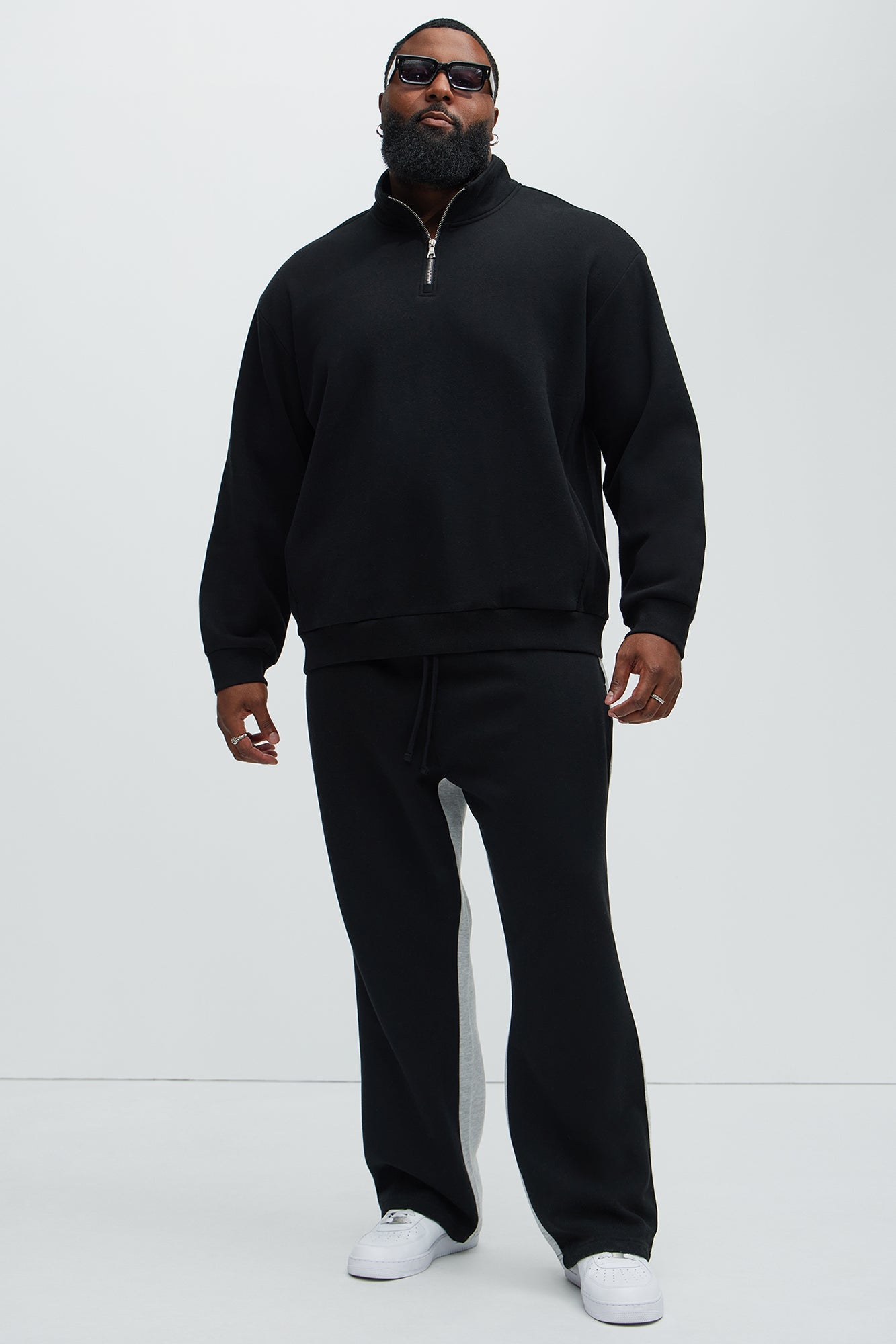 Tyson Quarter Zip Sweatshirt - Black
