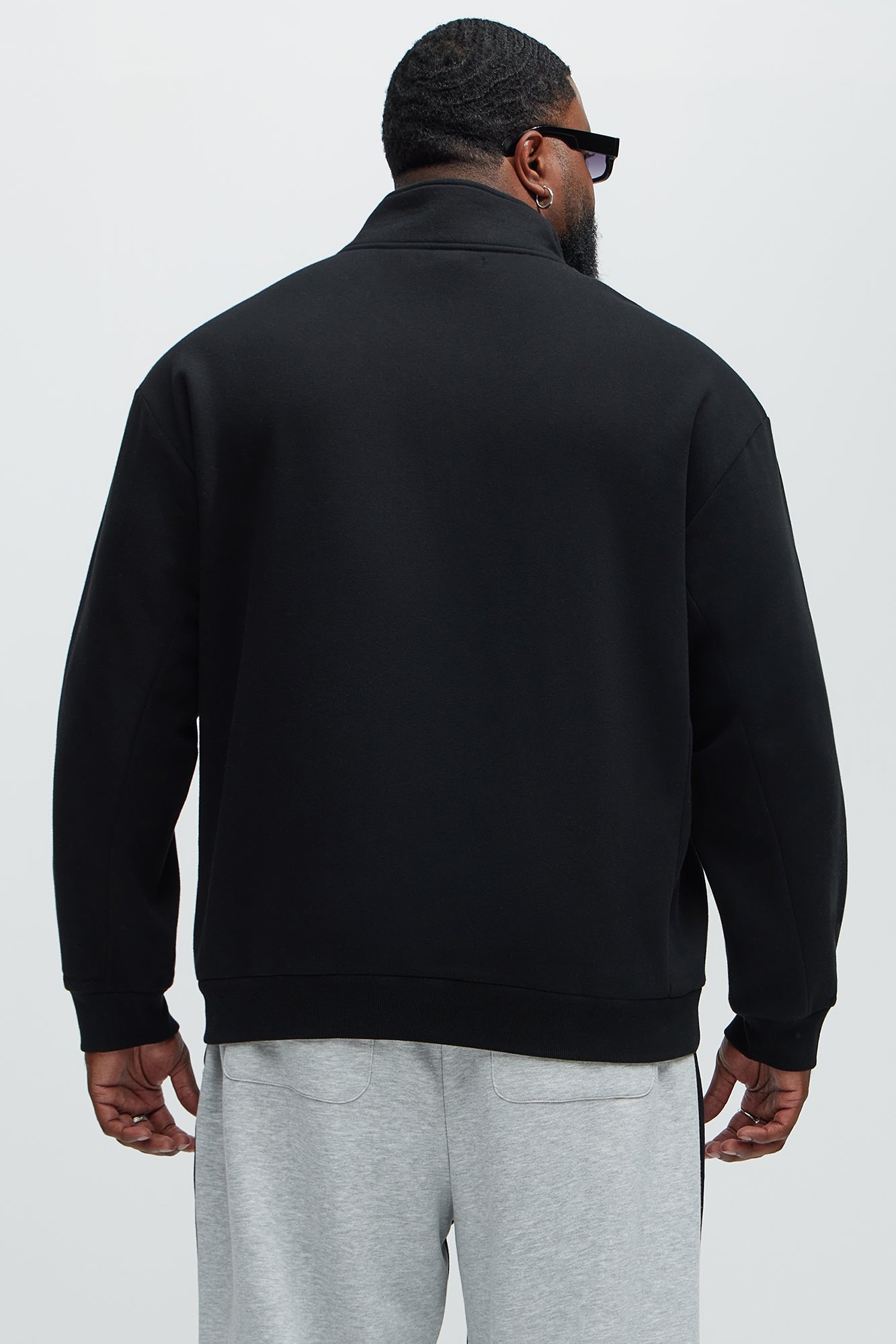 Tyson Quarter Zip Sweatshirt - Black