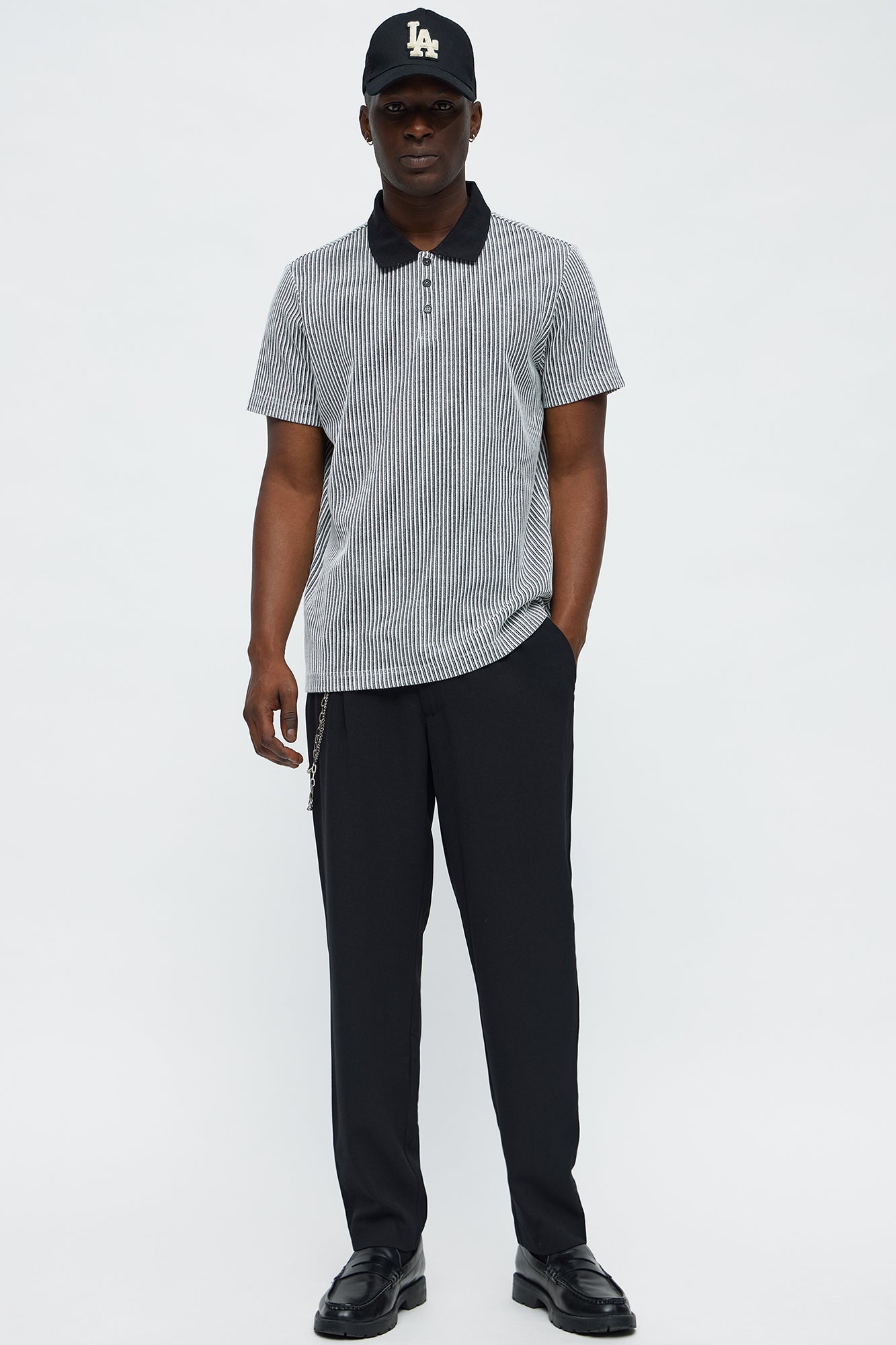 Golden Hour Slim Pleated Trouser - Black