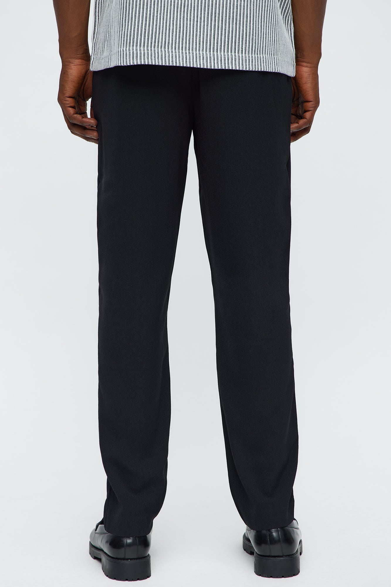 Golden Hour Slim Pleated Trouser - Black