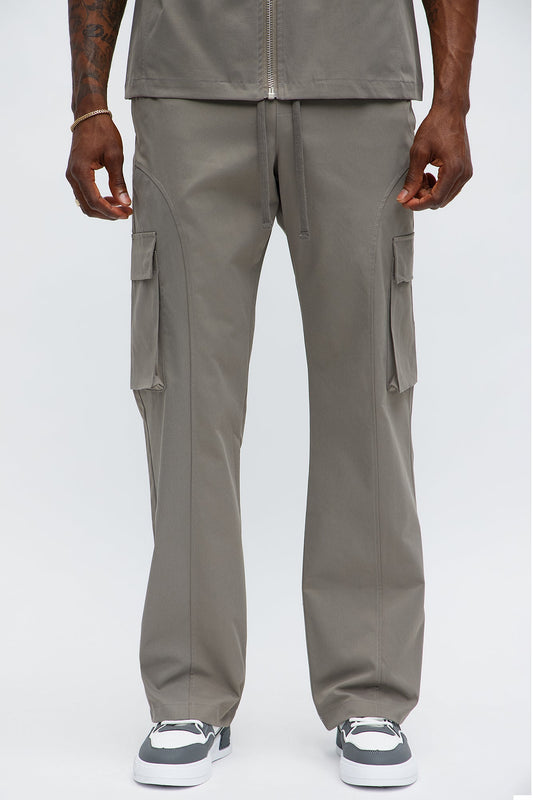 Bam Straight Pants - Grey