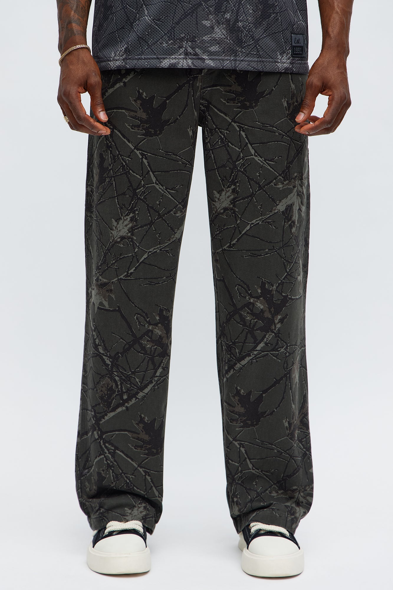 Straight Woodland Mirage Carpenter Pants  - Black Wash